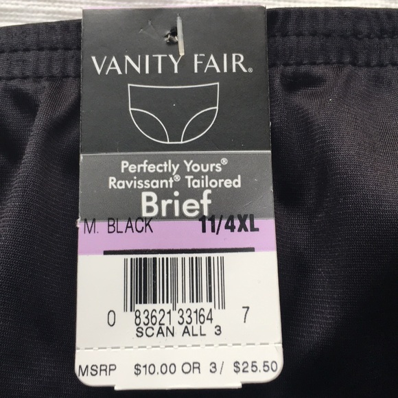 Vanity Fair Brief in Black NWT - Picture 2 of 2